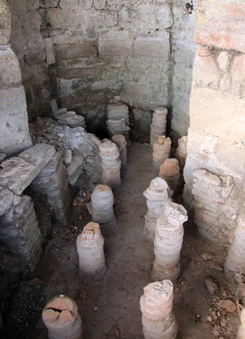 2500 yıl önce yapılmış hamam yerden ısıtması ve hamam duvardan ısıtması